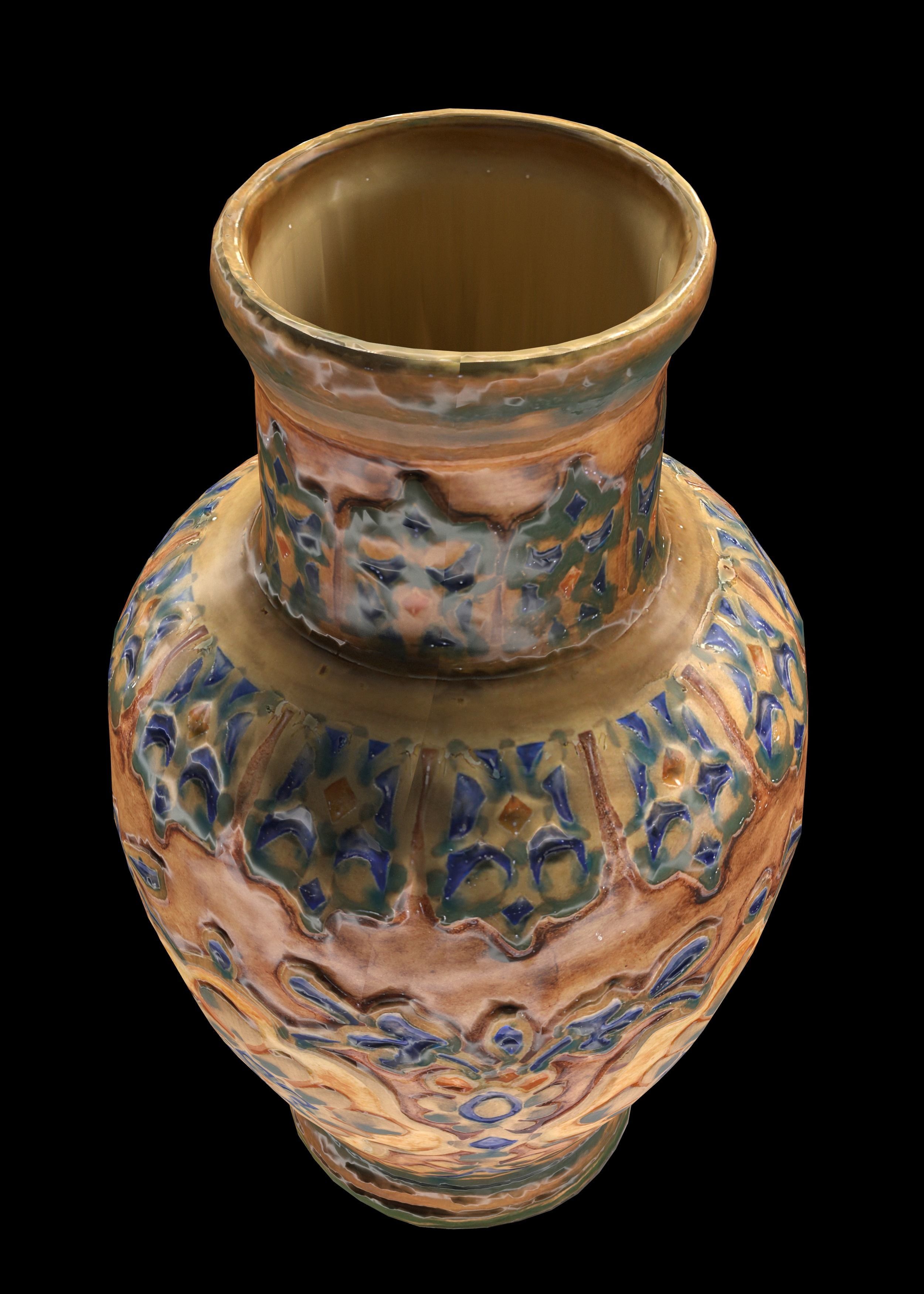 set of persian pottery Low-poly 3D model_2