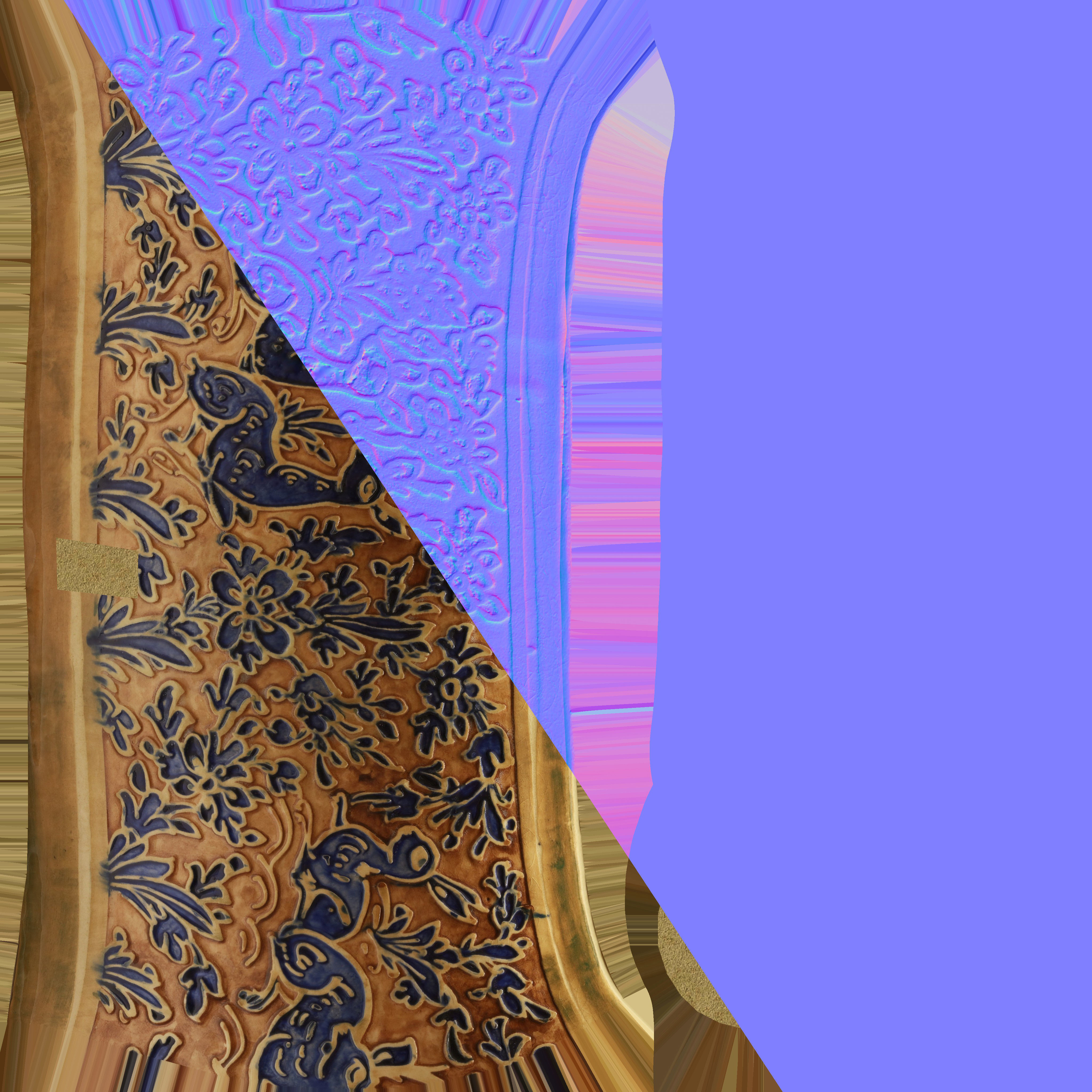 set of persian pottery Low-poly 3D model_20