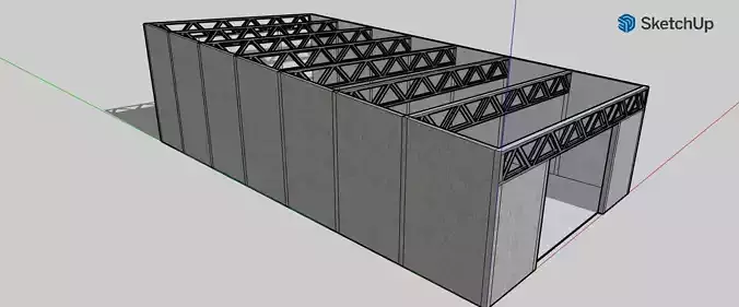 Industrial Shed 3D 3D print model