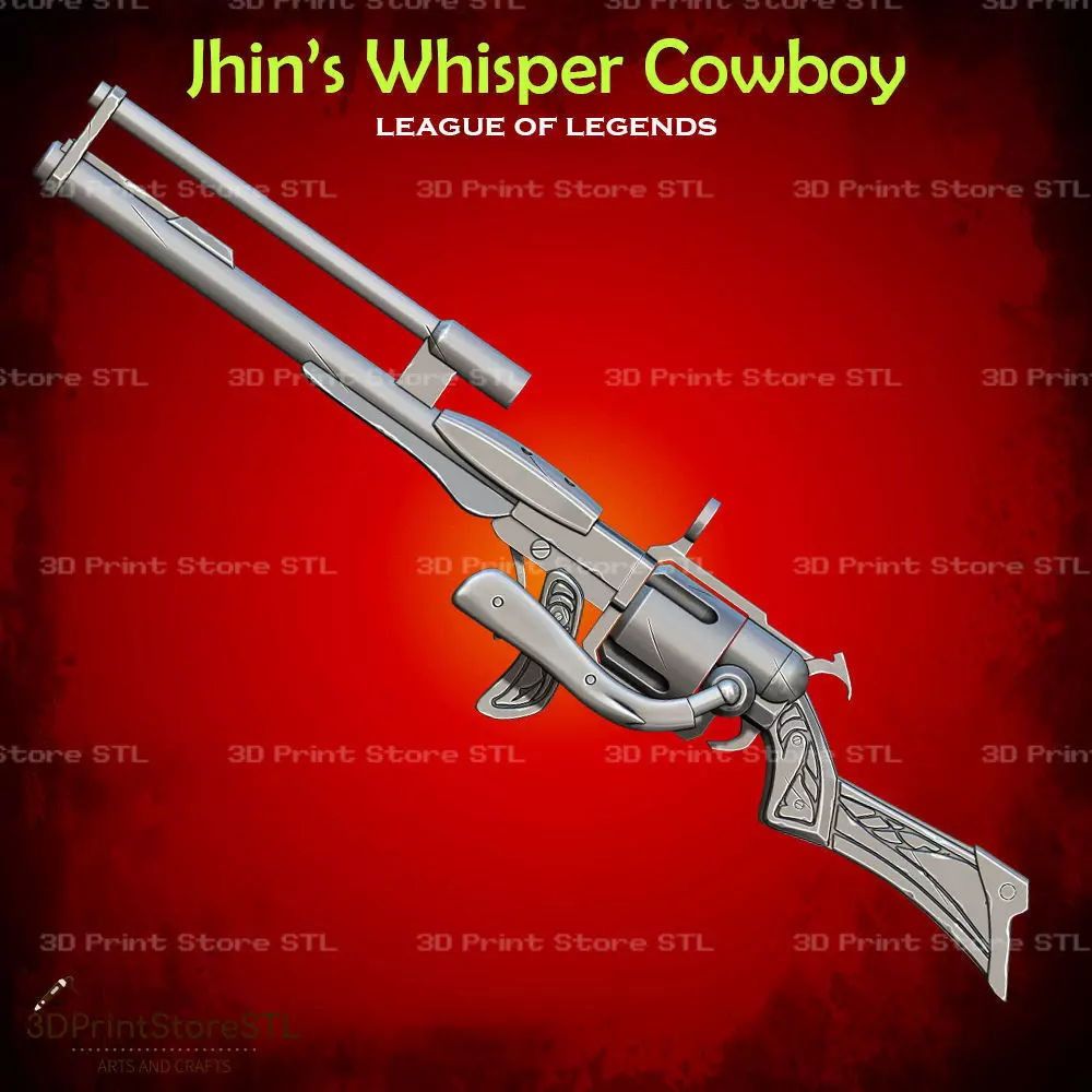 High Noon Whisper Cowboy Cosplay League of Legends - STL File 3D print model_0
