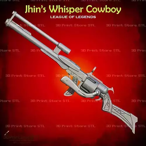 High Noon Whisper Cowboy Cosplay League of Legends - STL File 3D print model
