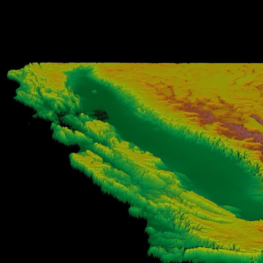 California Ariel Mesh Free 3D model_4