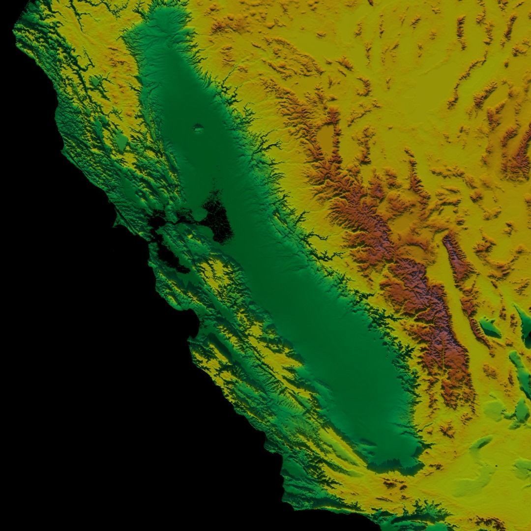 California Ariel Mesh Free 3D model_1