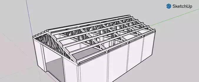 Industrial Shed 3D print model