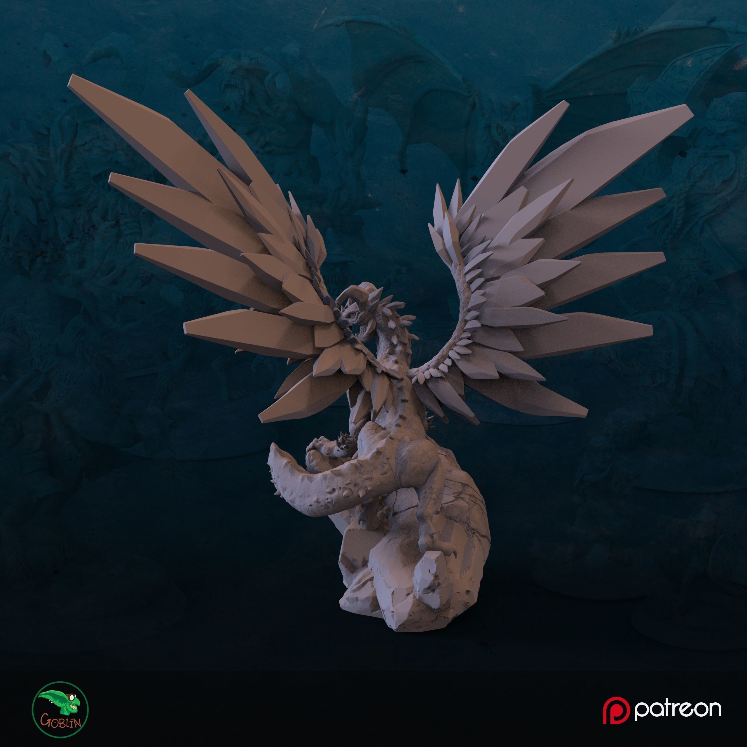 Ice Dragon - Christmans Hunt 3D print model_1