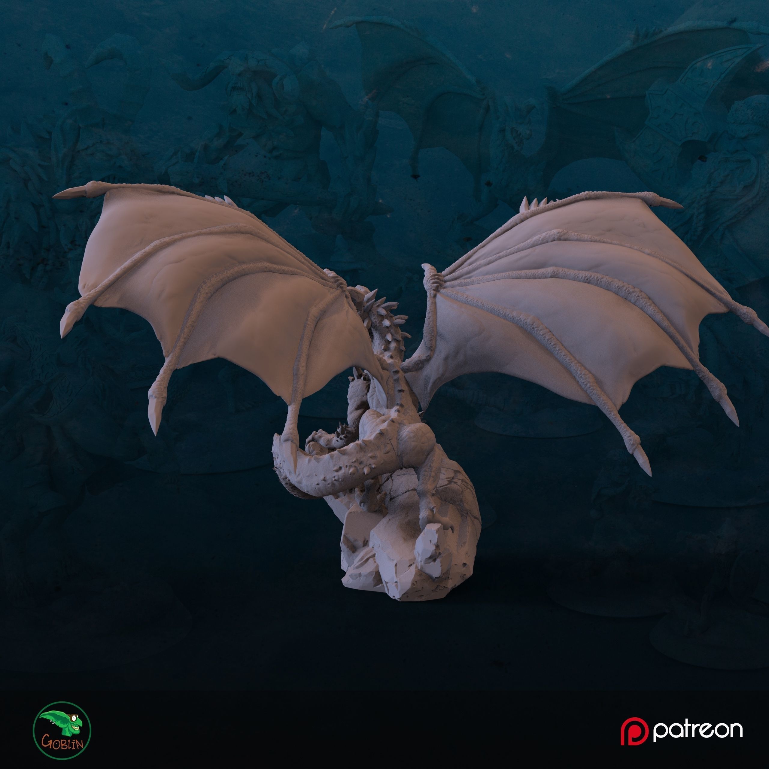 Ice Dragon - Christmans Hunt 3D print model_4