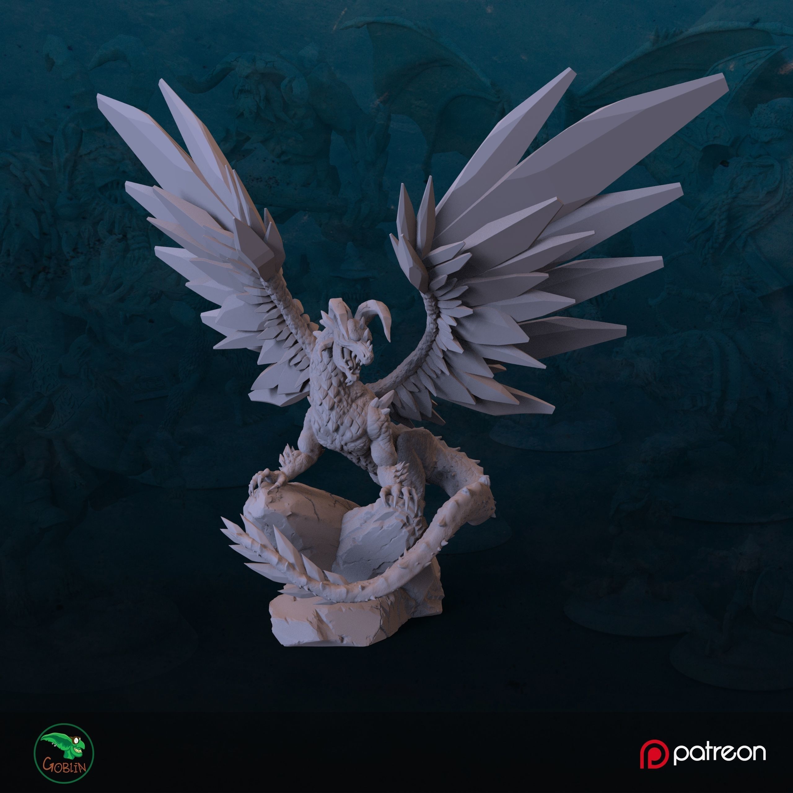 Ice Dragon - Christmans Hunt 3D print model_2