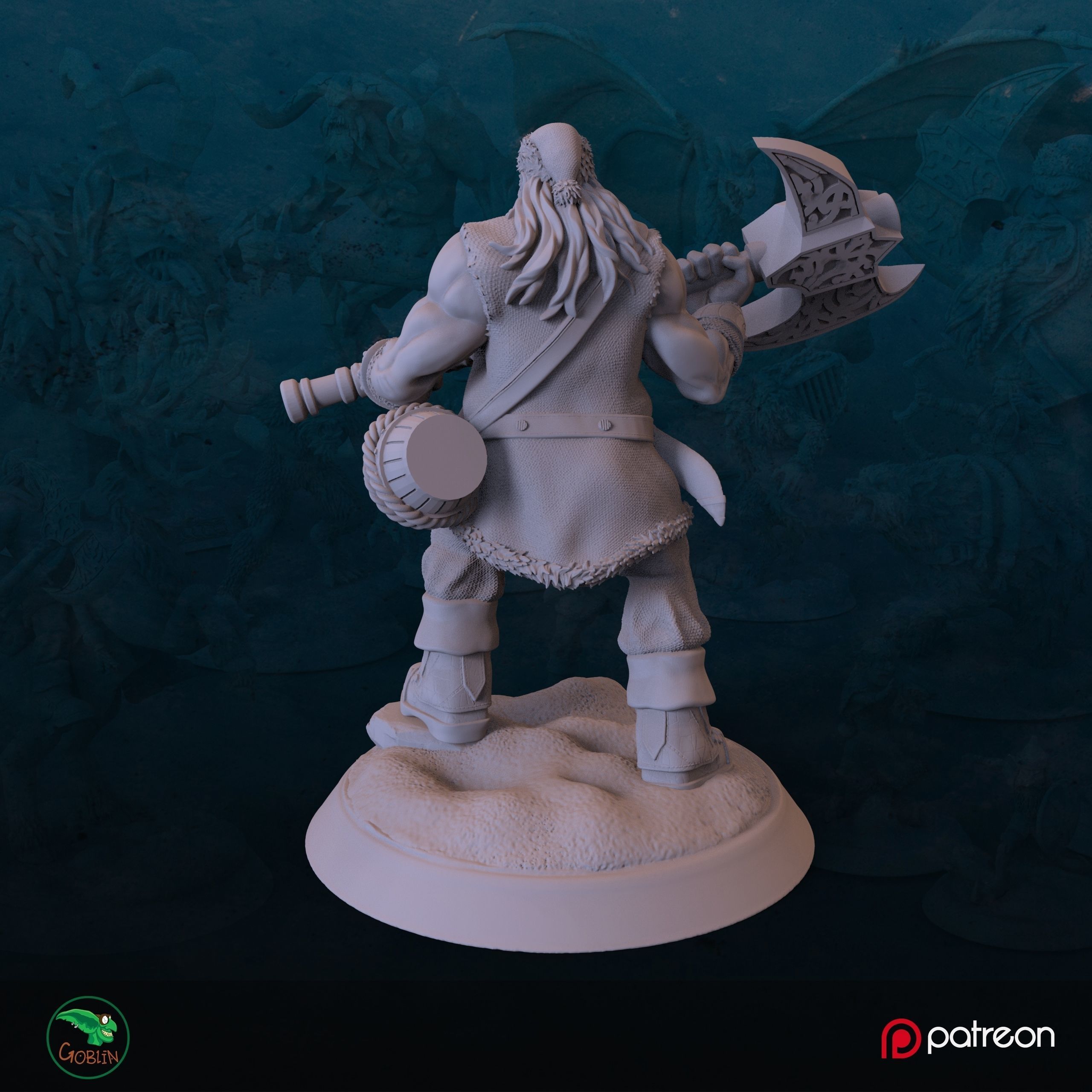 Santa Barbarian - Christmans Hunt 3D print model_2