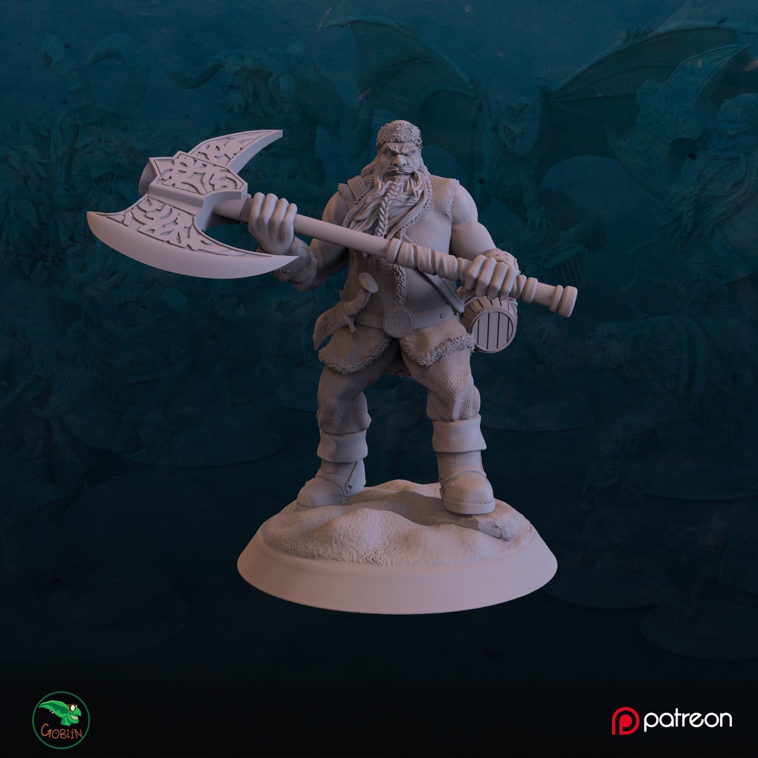 Santa Barbarian - Christmans Hunt 3D print model_1