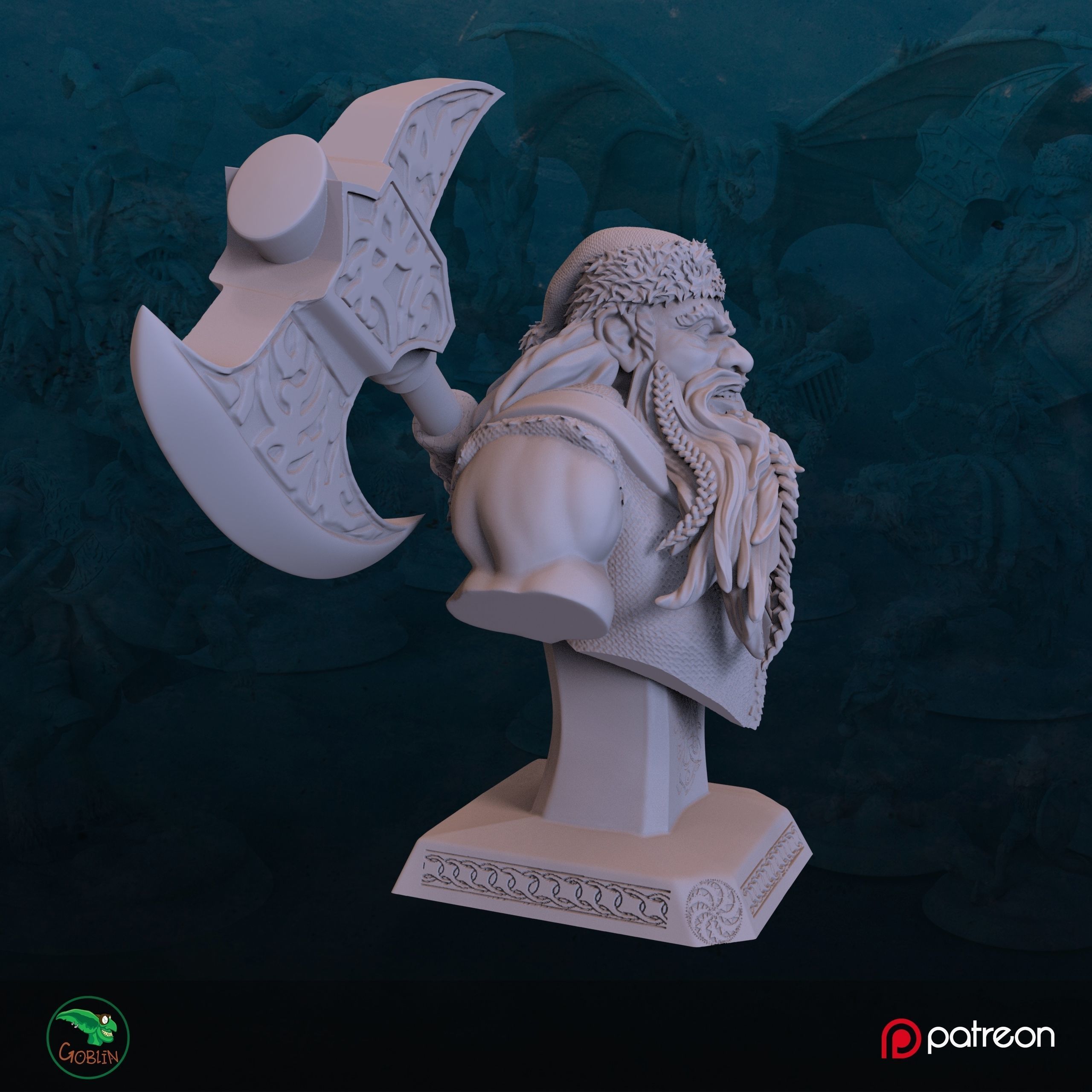 Santa Bust - Christmans Hunt 3D print model_1