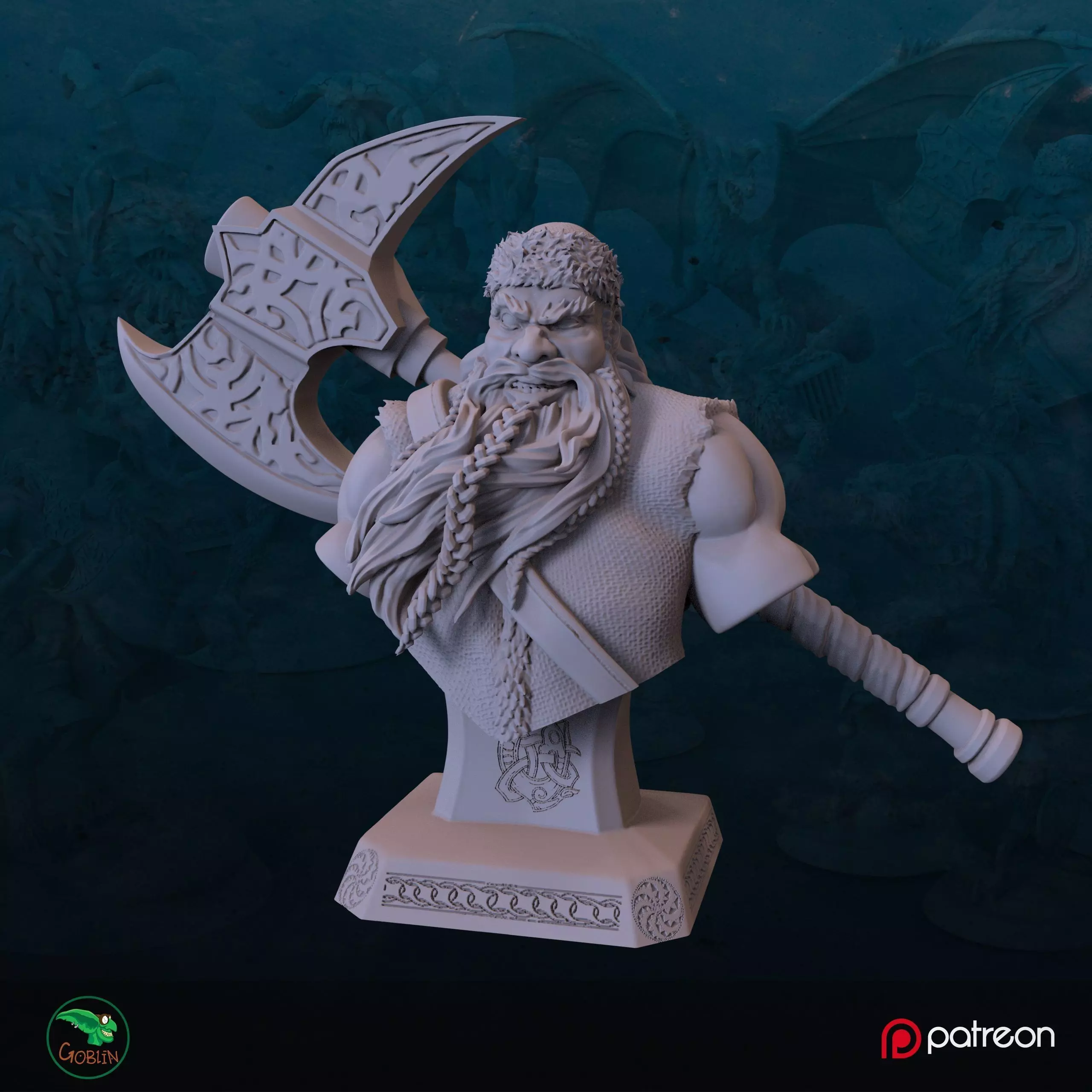 Santa Bust - Christmans Hunt 3D print model_0