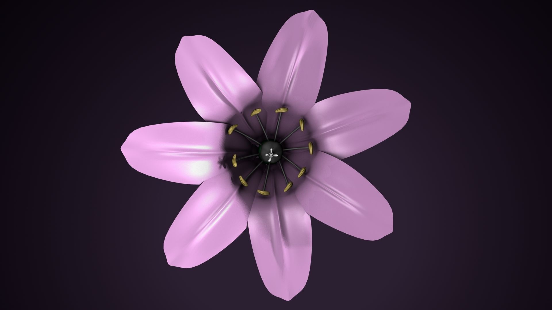 anther flower 3D model_7