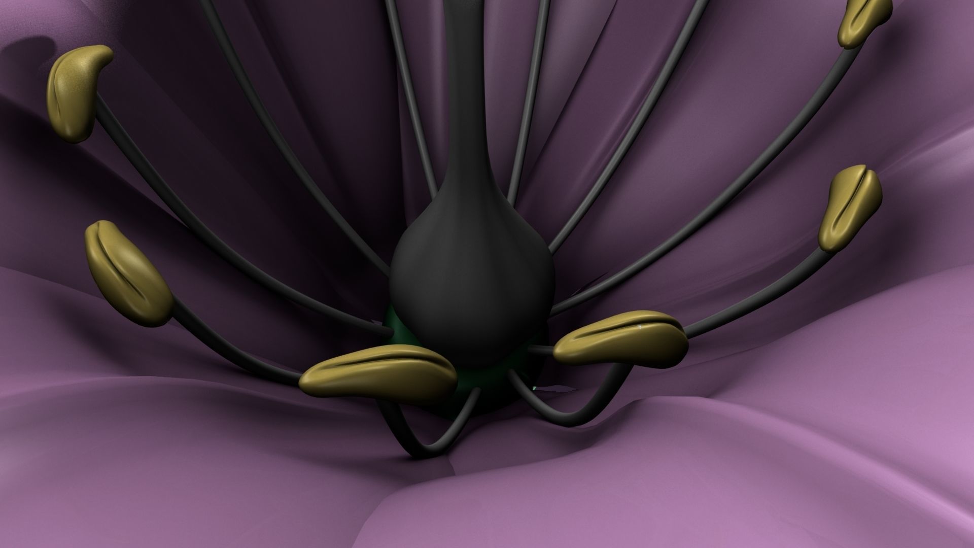 anther flower 3D model_5