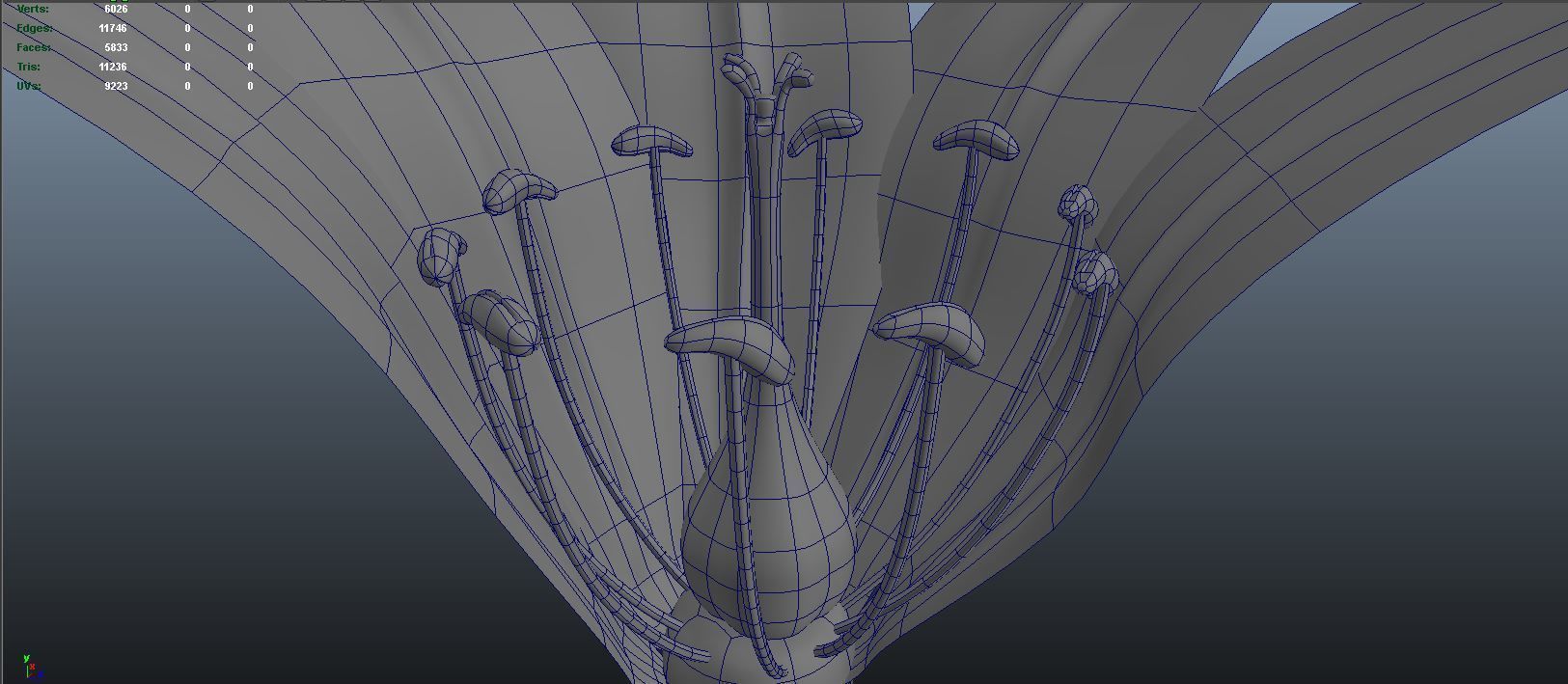 anther flower 3D model_10