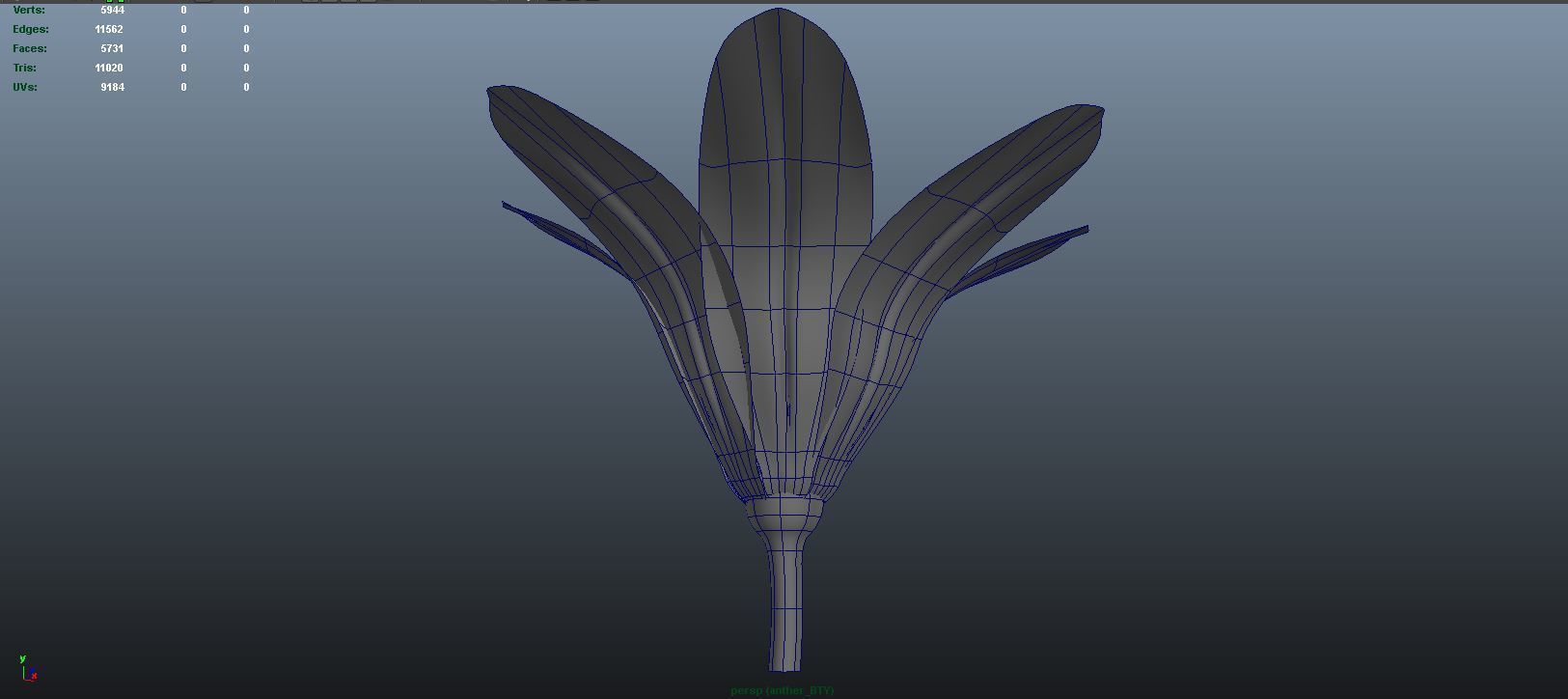 anther flower 3D model_8
