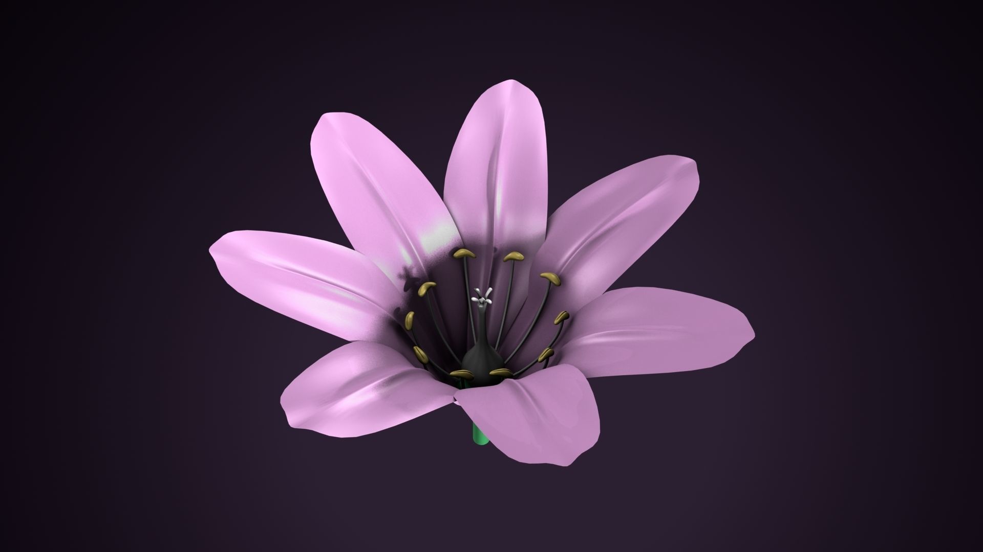 anther flower 3D model_4