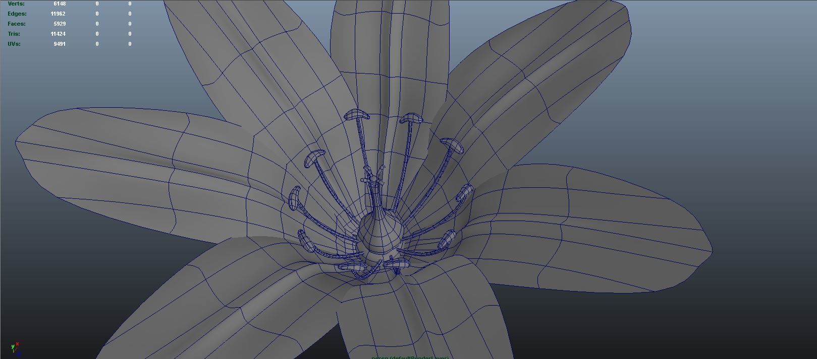 anther flower 3D model_9