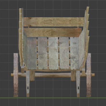 Wooden Cart Free low-poly 3D model_13