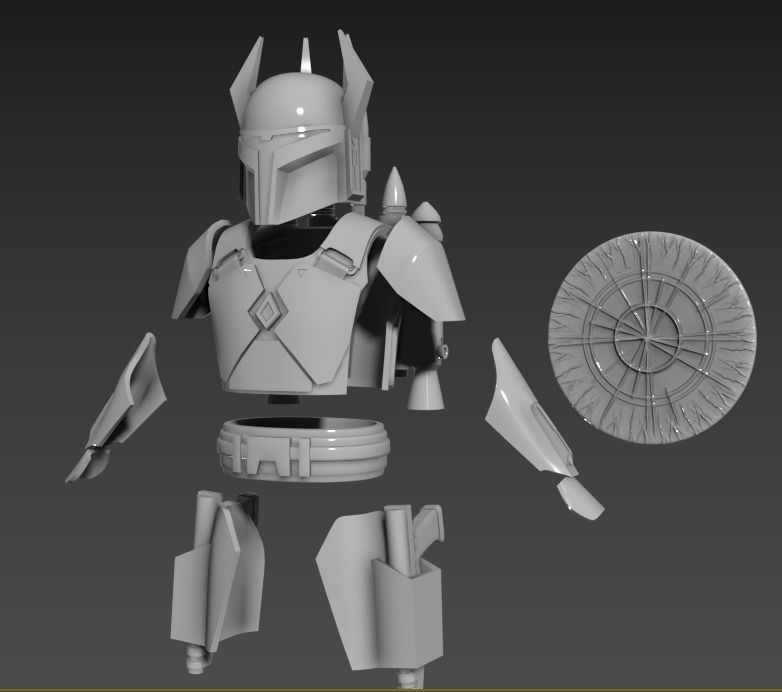 Gar Saxon Mandalore armor files  for 6inch figure customs 3D print model_2