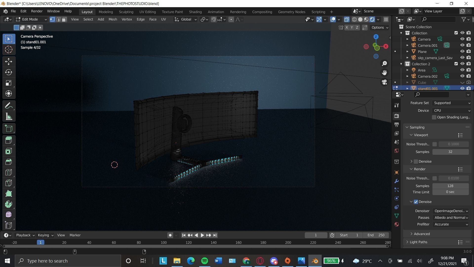 low poly Curved monitor Free 3D model_2