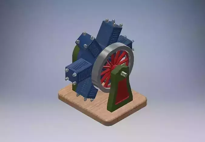 Radial engine 3d model 3D model
