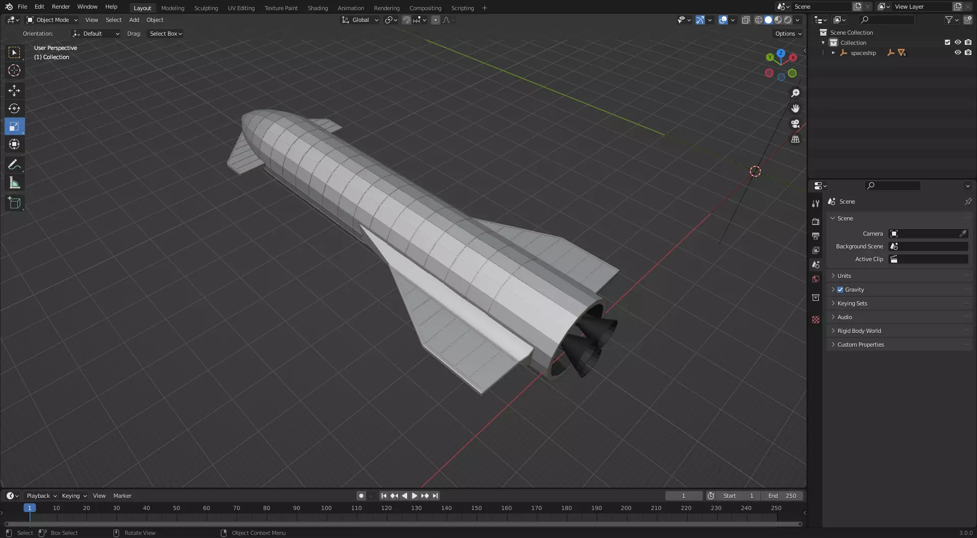 SpaceX Rocket Free low-poly 3D model