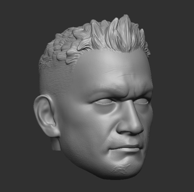 Hot Toys style Captain Howzer head sculpt 3D print model_5