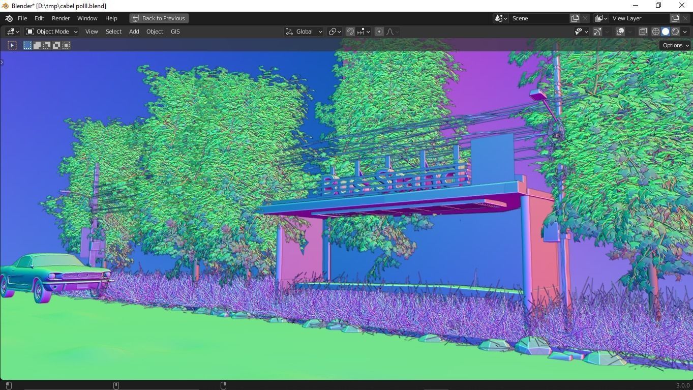 BUS STAND  3D model_2