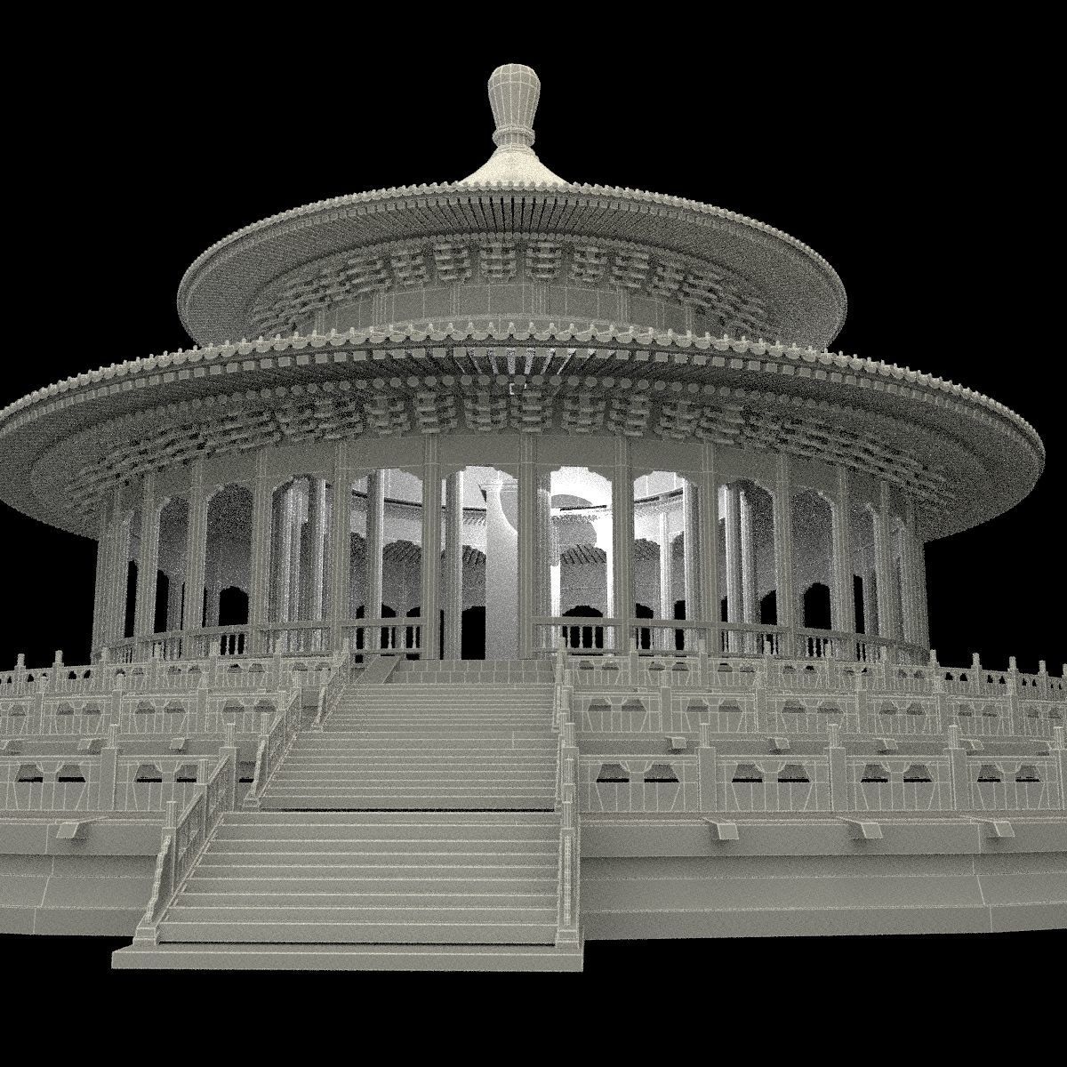 Chinese ancient pavilion   3D model_6