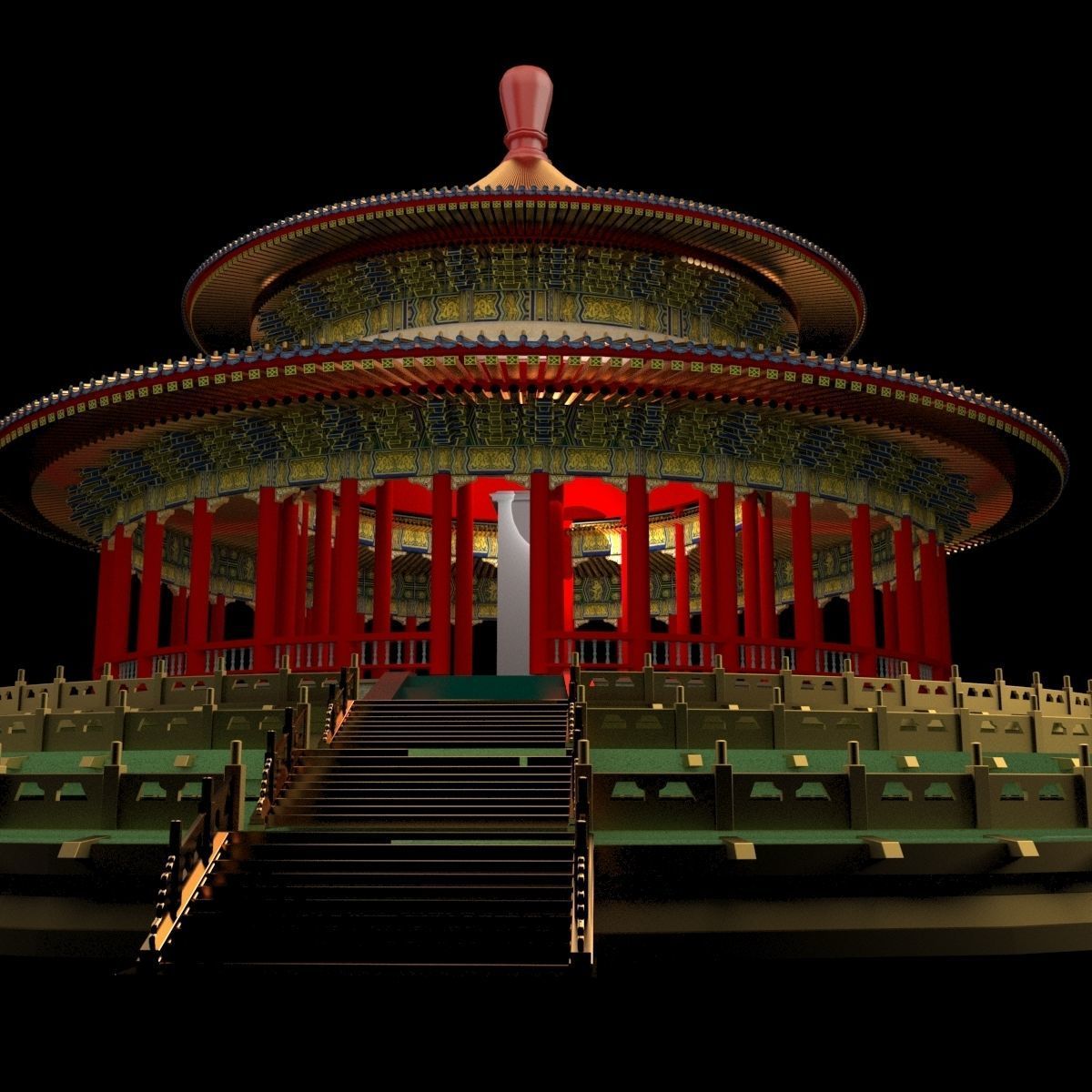 Chinese ancient pavilion   3D model_4