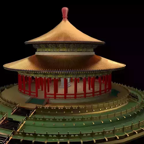 Chinese ancient pavilion   3D model