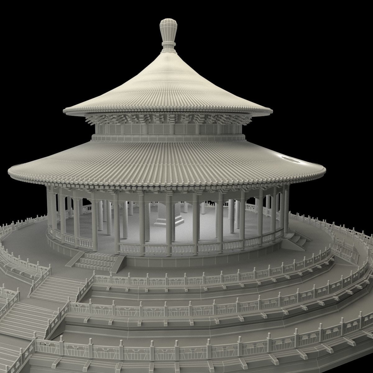 Chinese ancient pavilion   3D model_5