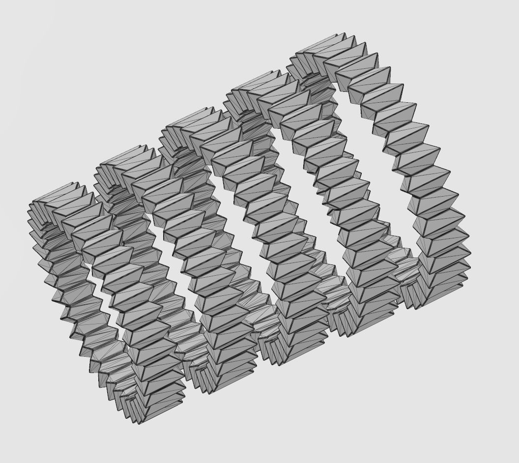 Geometric baguette stacker ring US sizes 4to8 3D print model_11