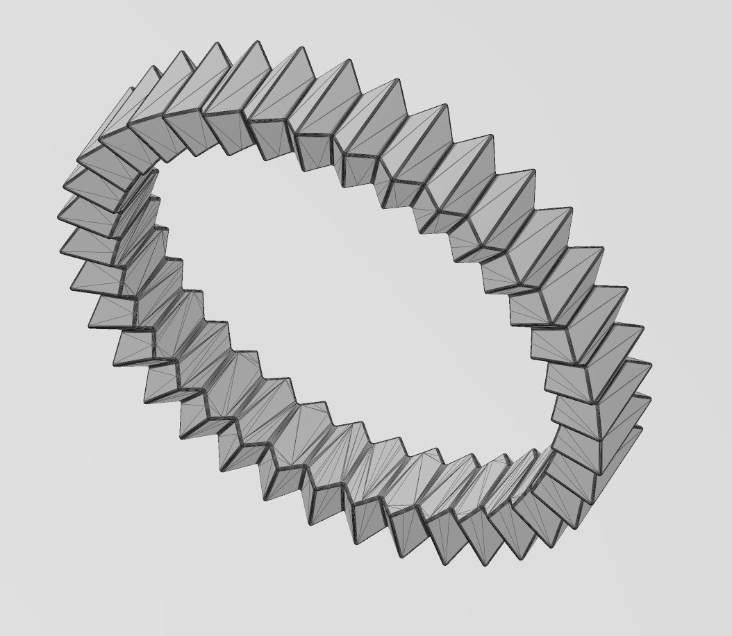 Geometric baguette stacker ring US sizes 4to8 3D print model_12
