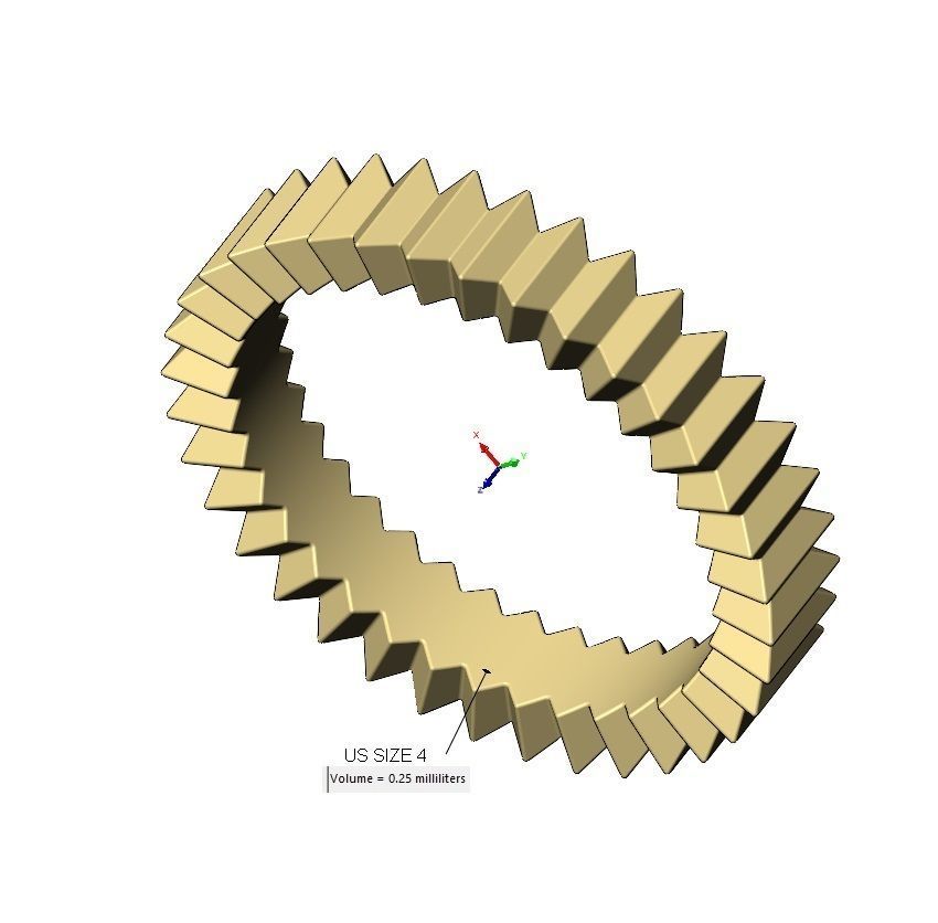 Geometric baguette stacker ring US sizes 4to8 3D print model_9