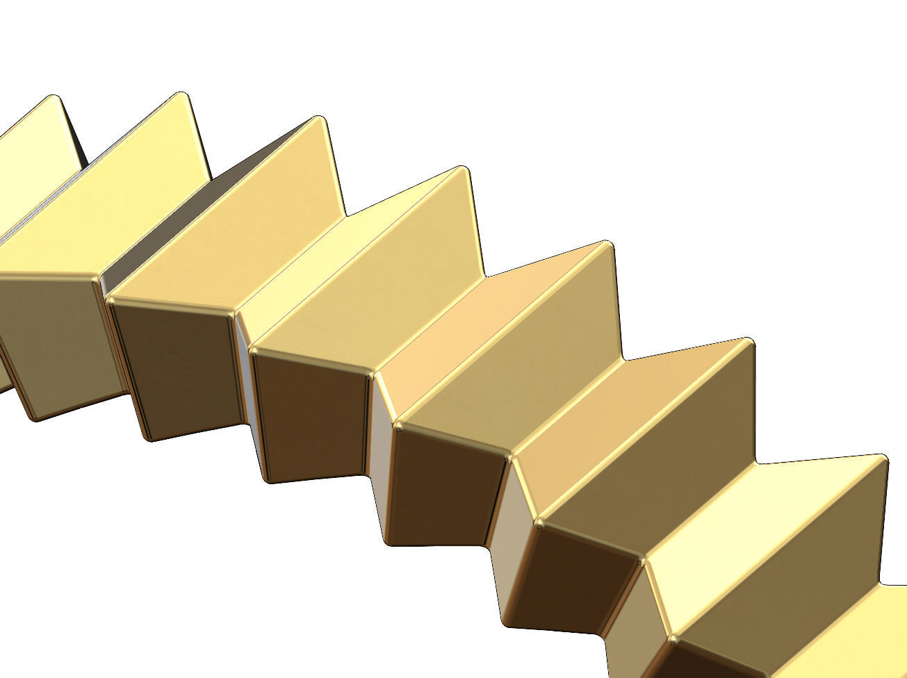 Geometric baguette stacker ring US sizes 4to8 3D print model_3