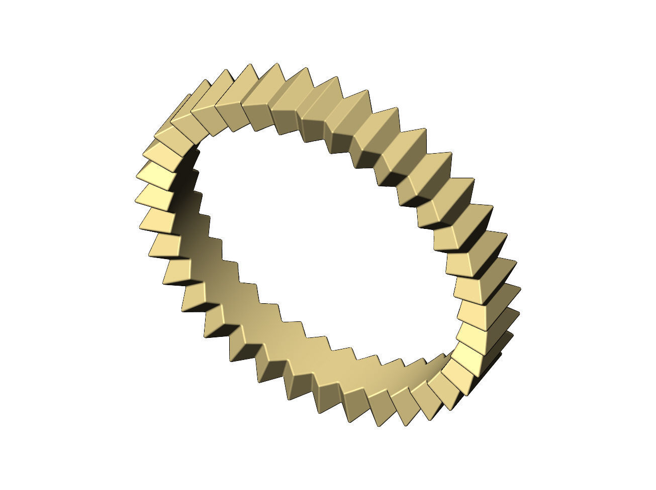 Geometric baguette stacker ring US sizes 4to8 3D print model_4