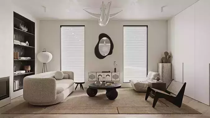Modern Living Room 3D model