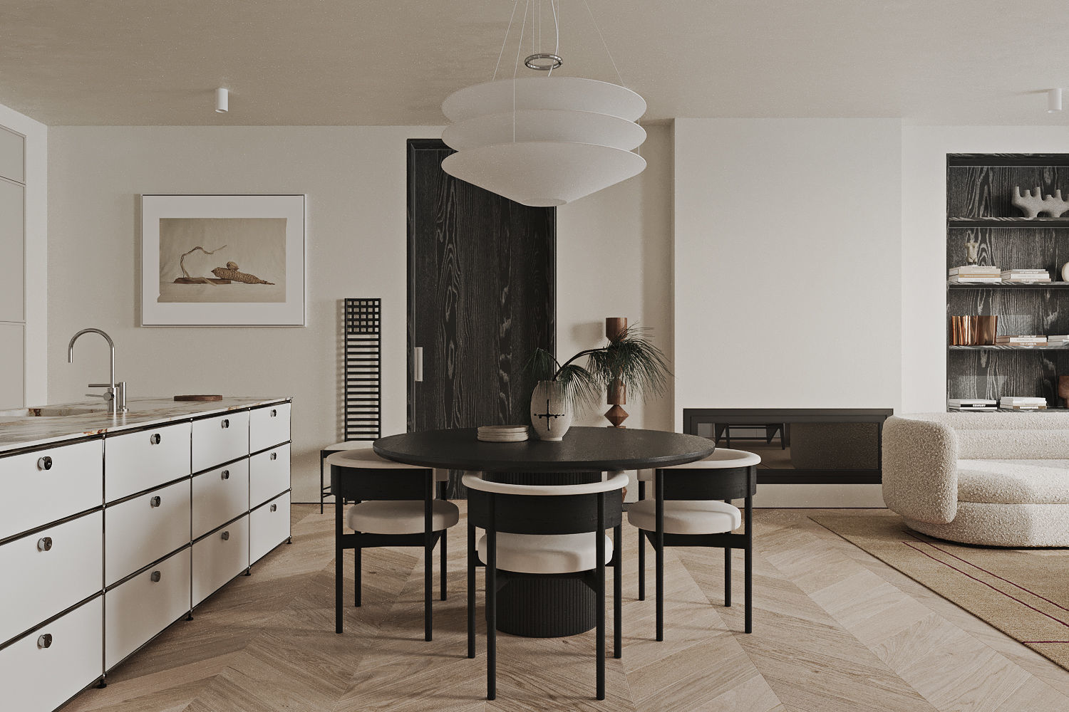 Modern Living Room 3D model_3