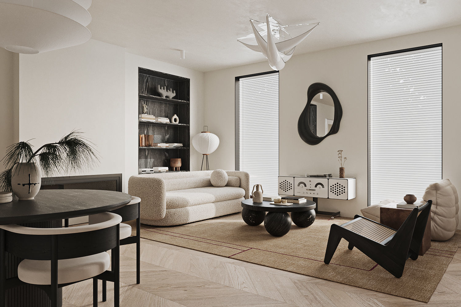 Modern Living Room 3D model_1