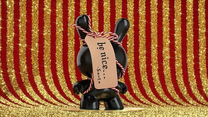 Kidrobot Be Nice 12 inch Christmas Set Dunny 3D model