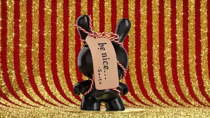 Kidrobot Be Nice 12 inch Christmas Set Dunny 3D model
