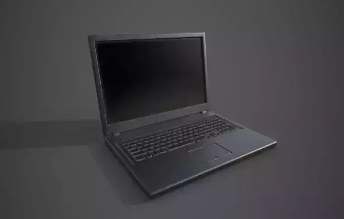 low poly laptop clean and with dirt Low-poly 3D model