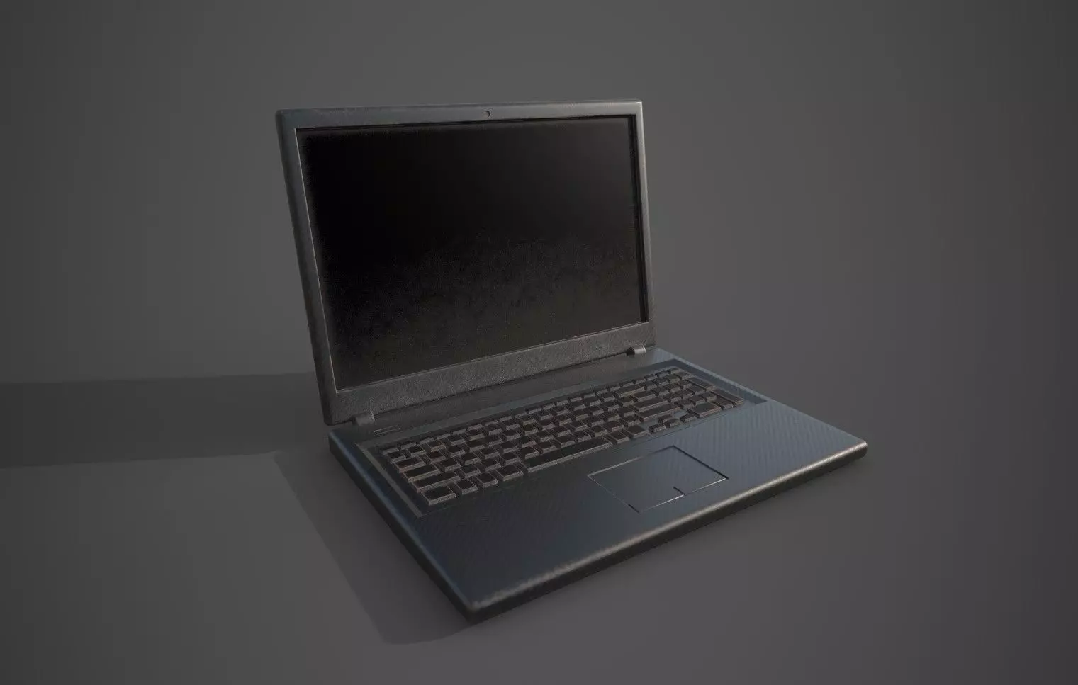 low poly laptop clean and with dirt Low-poly 3D model_0