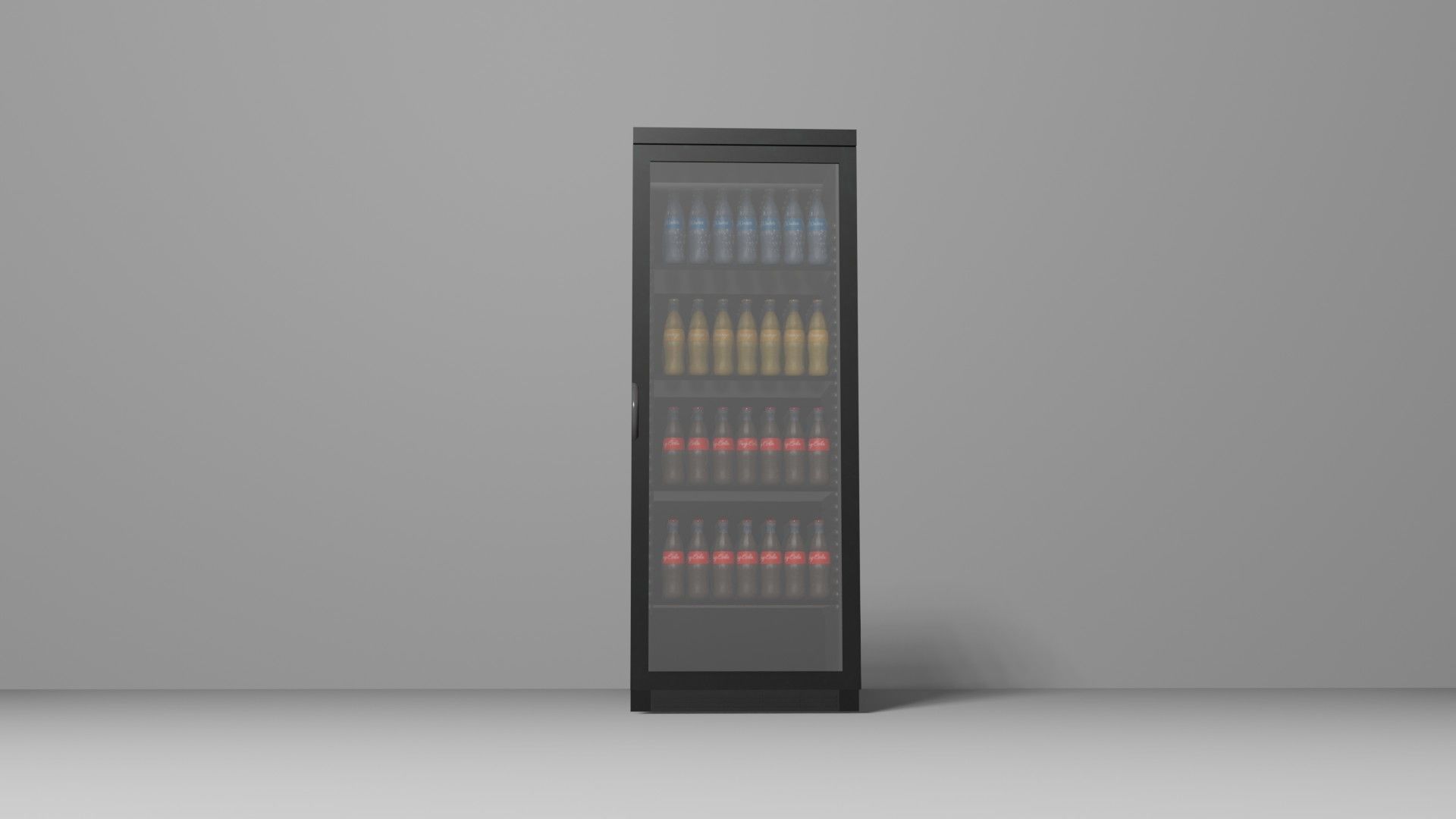 Beverage Fridge Low-poly 3D model_1
