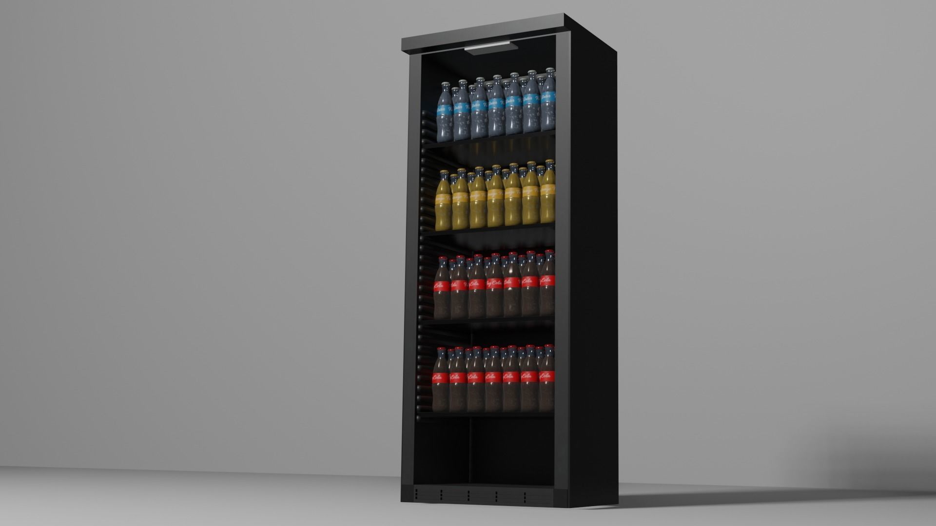 Beverage Fridge Low-poly 3D model_3