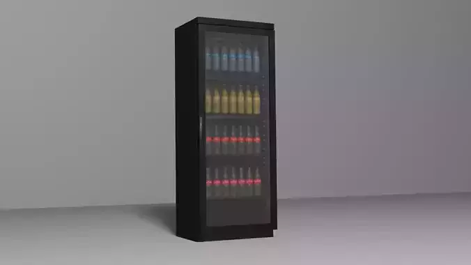 Beverage Fridge Low-poly 3D model