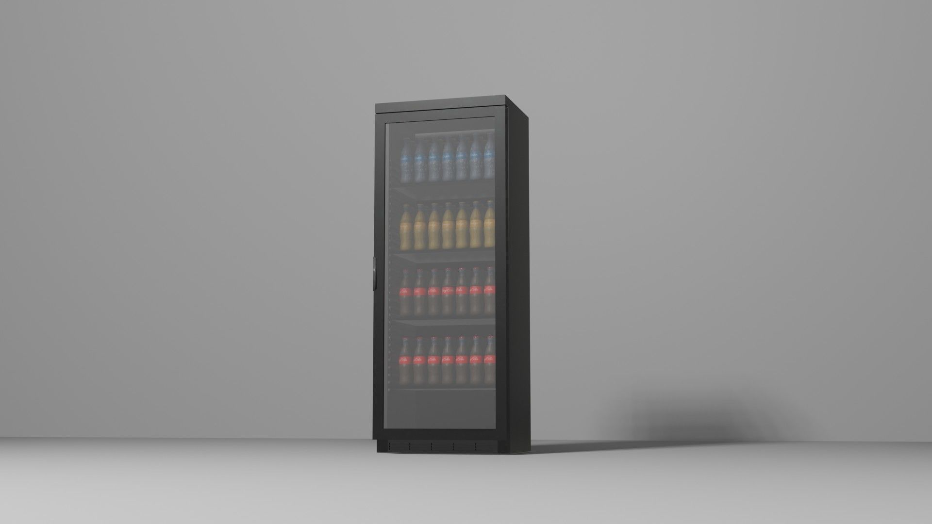 Beverage Fridge Low-poly 3D model_2