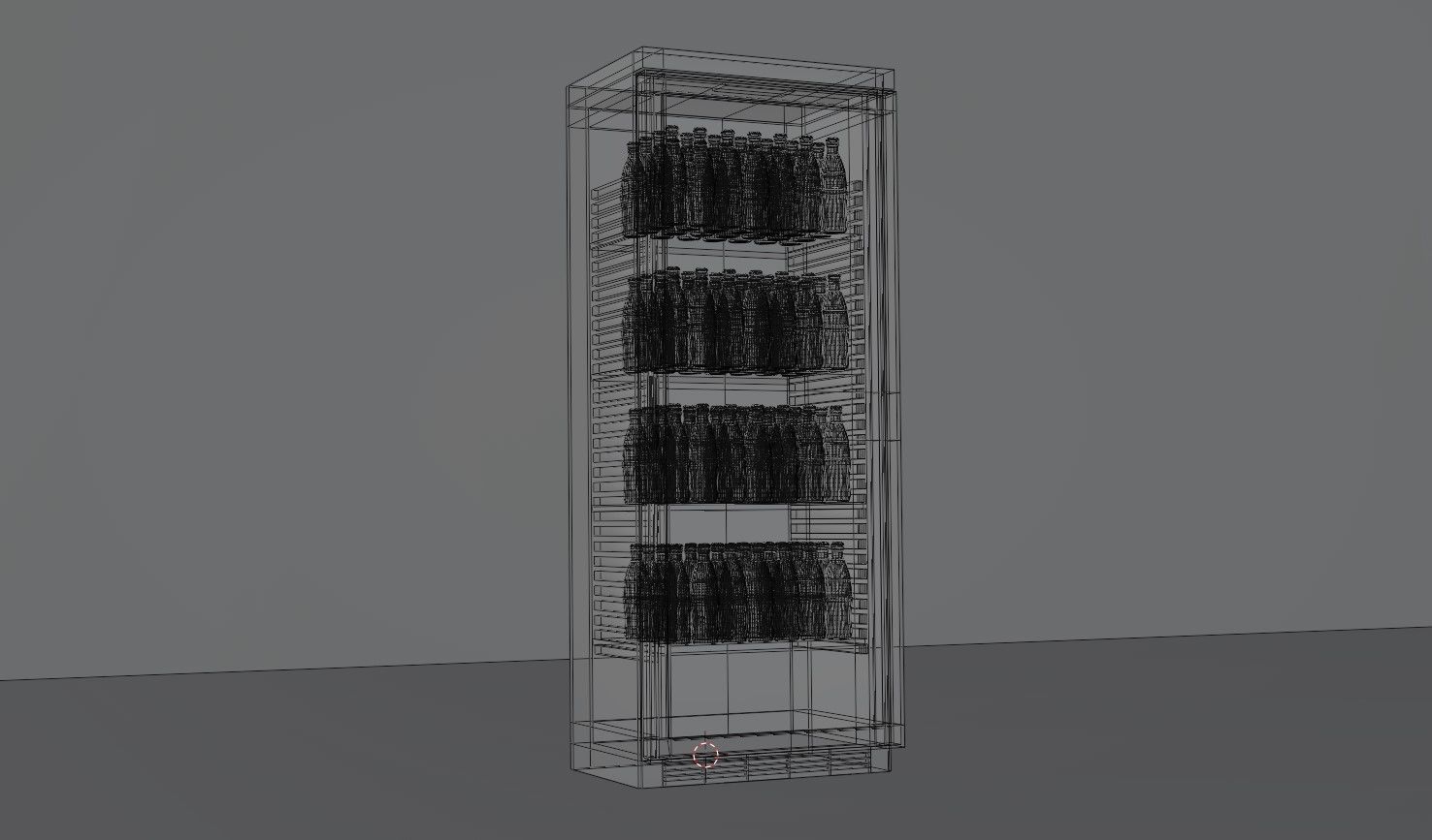 Beverage Fridge Low-poly 3D model_4