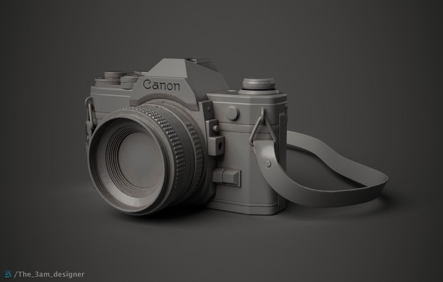 Canon AE 1 Detailed Product modelling 3D model_5